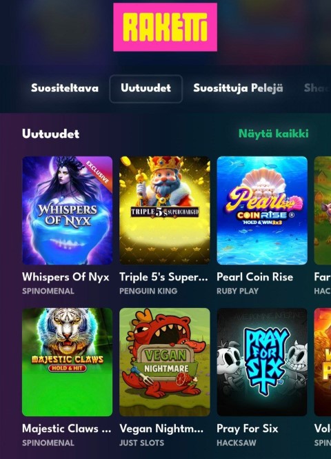 Utforska nya slots och populära casinospel